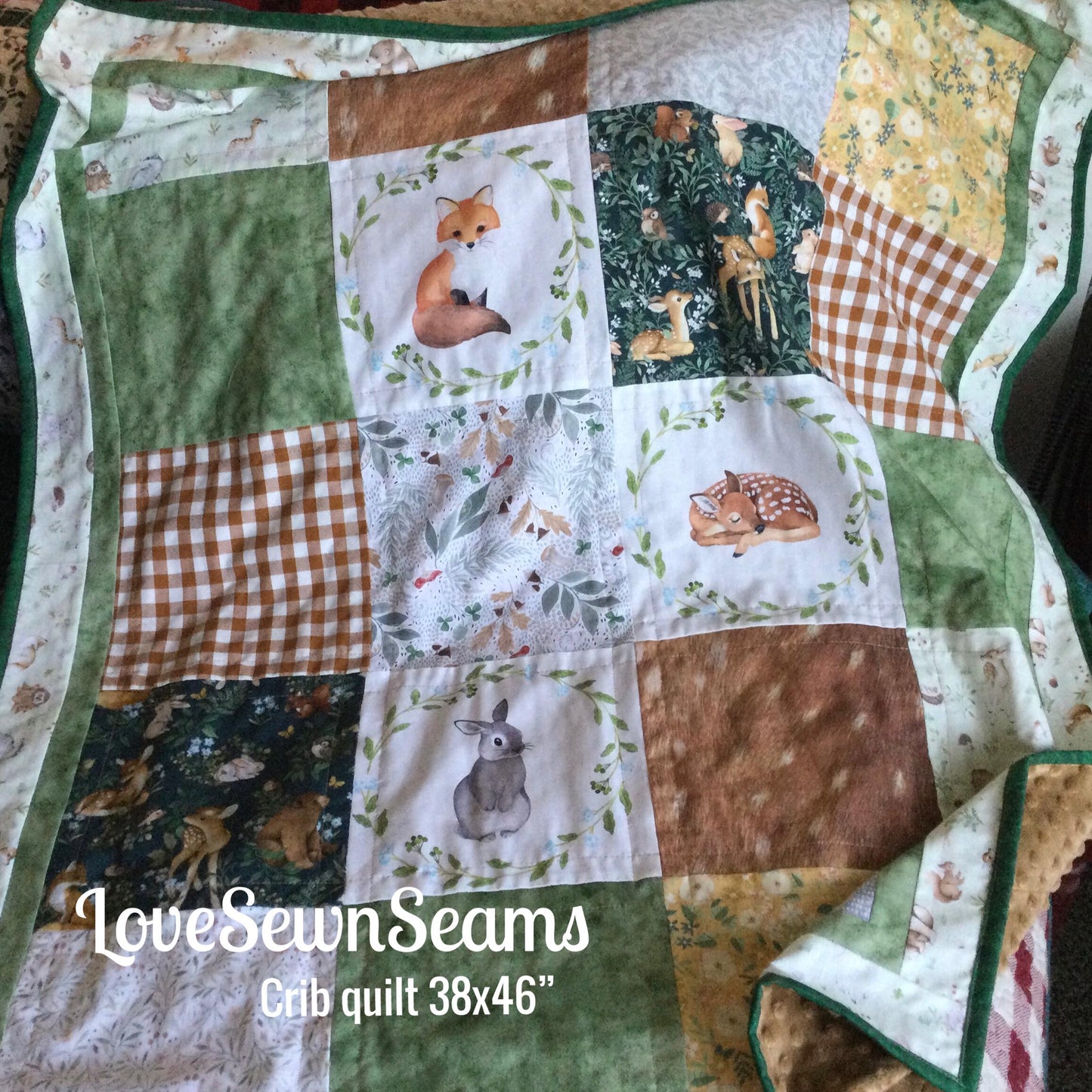 Forest friends quilt~woodland quilt~Forest quilt