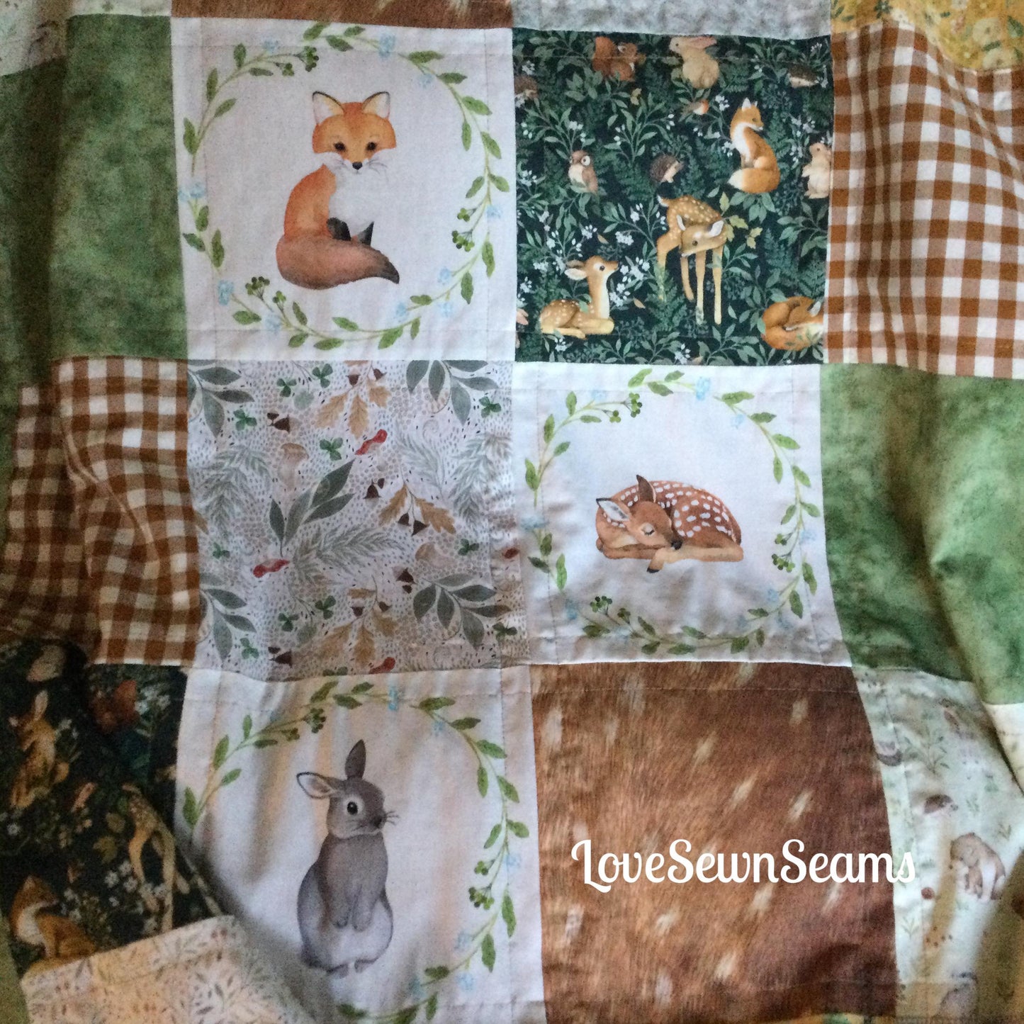 Forest friends quilt~woodland quilt~Forest quilt