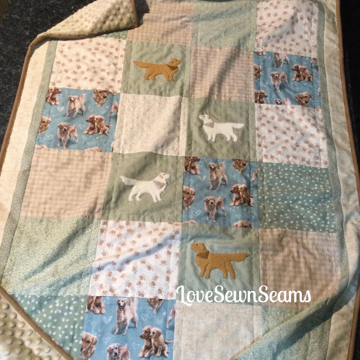 Golden Retriever quilt/Golden Retriever Lovey/Golden Retriever/Dog quilt