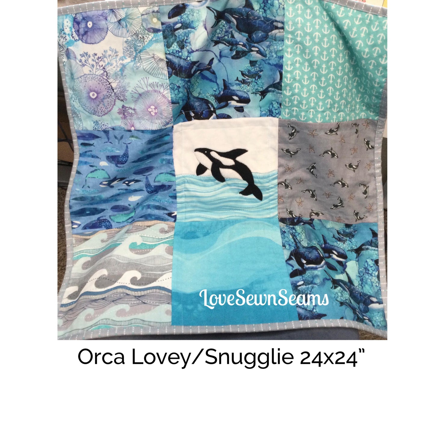 ORCA Quilt/Whale quilt/Nautical quilt/Orcas/Orca blanket