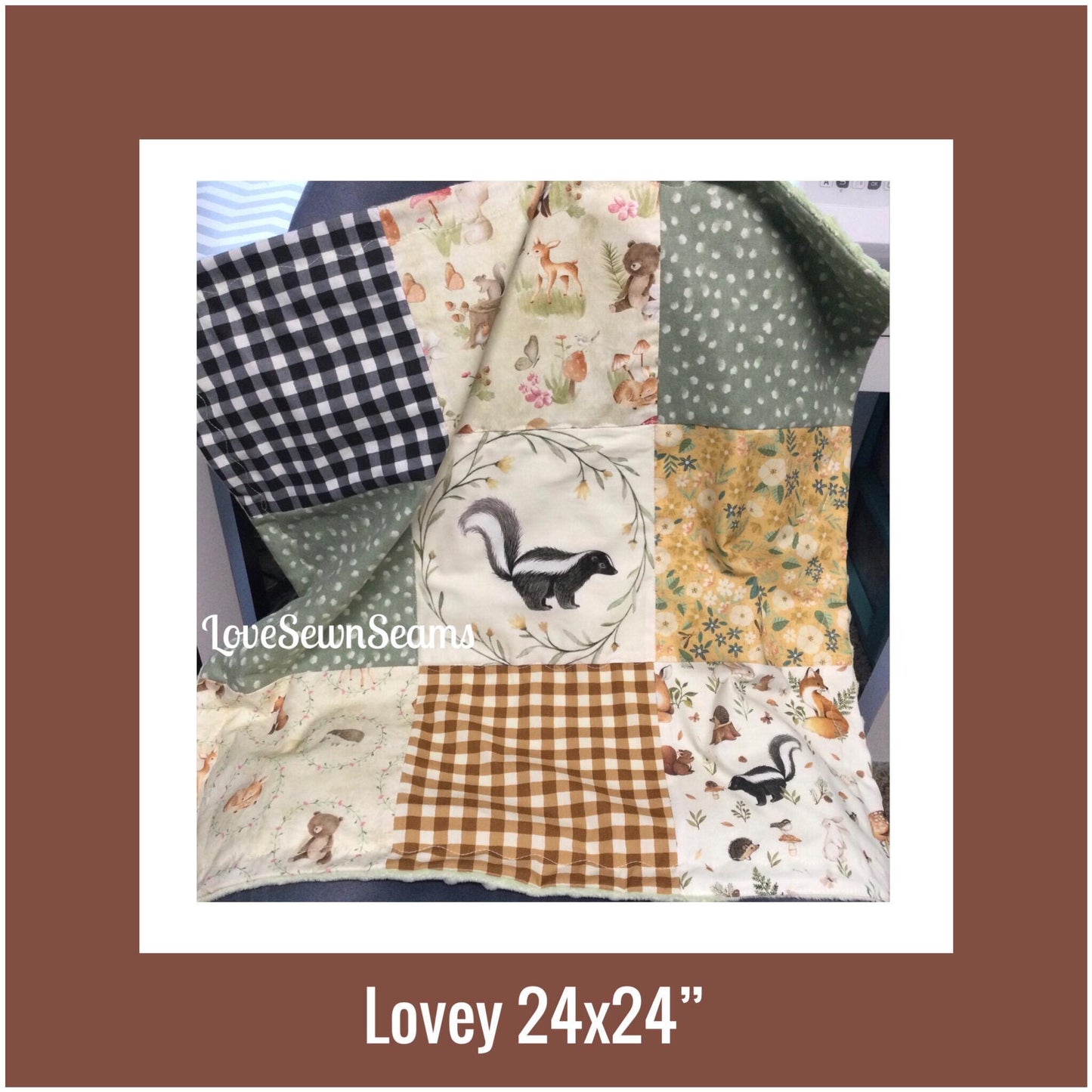 Little fawn and friends Lovey~Perfect gift~cuddle blanket