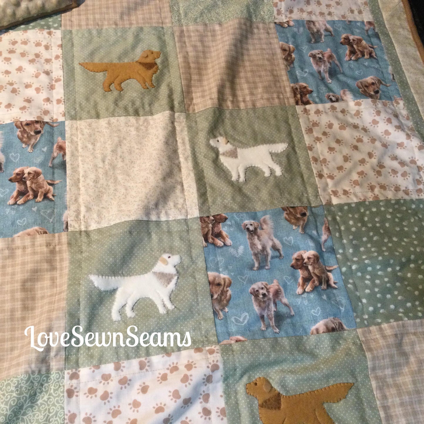 Golden Retriever quilt/Golden Retriever Lovey/Golden Retriever/Dog quilt