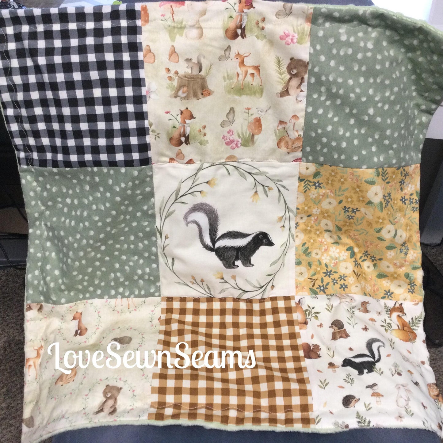 Little fawn and friends Lovey~Perfect gift~cuddle blanket