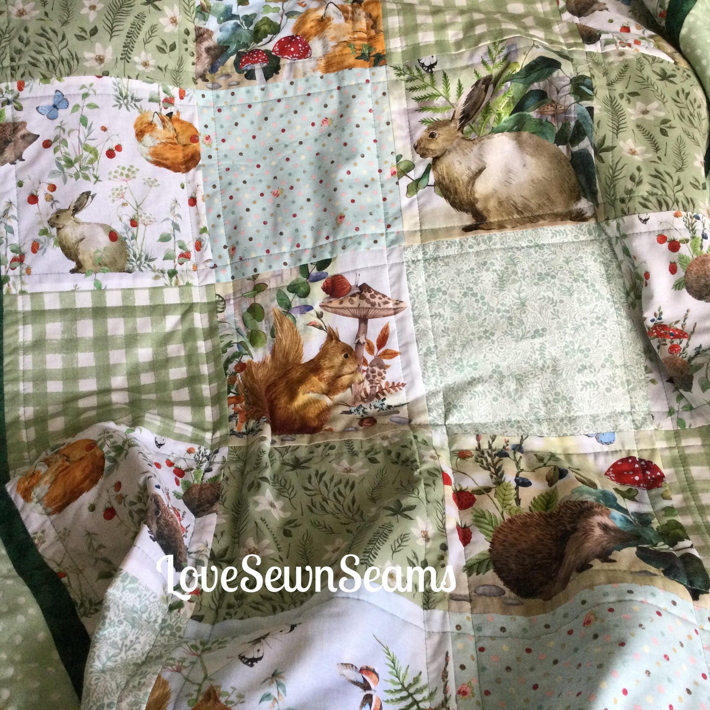 Forest Hollow Quilt*Woodland friends quilt~Woodland quilt~Handmade in USA~Baby quilt