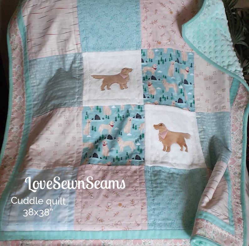 Golden Retriever quilt/Handmade in USA/Best friend quilt