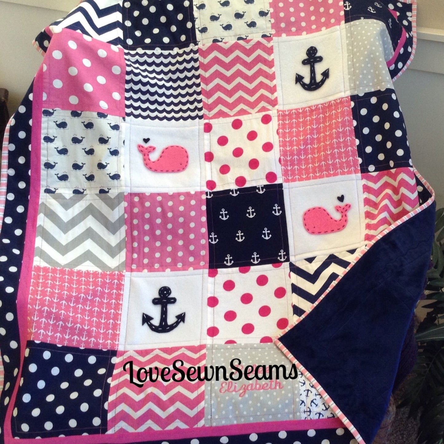 SEA TURTLE Quilt/Sea Turtle Whale Quilt/Sea Turtle Baby Quilt/Sea Turtle Crib bedding/Hot Pink Baby blanket