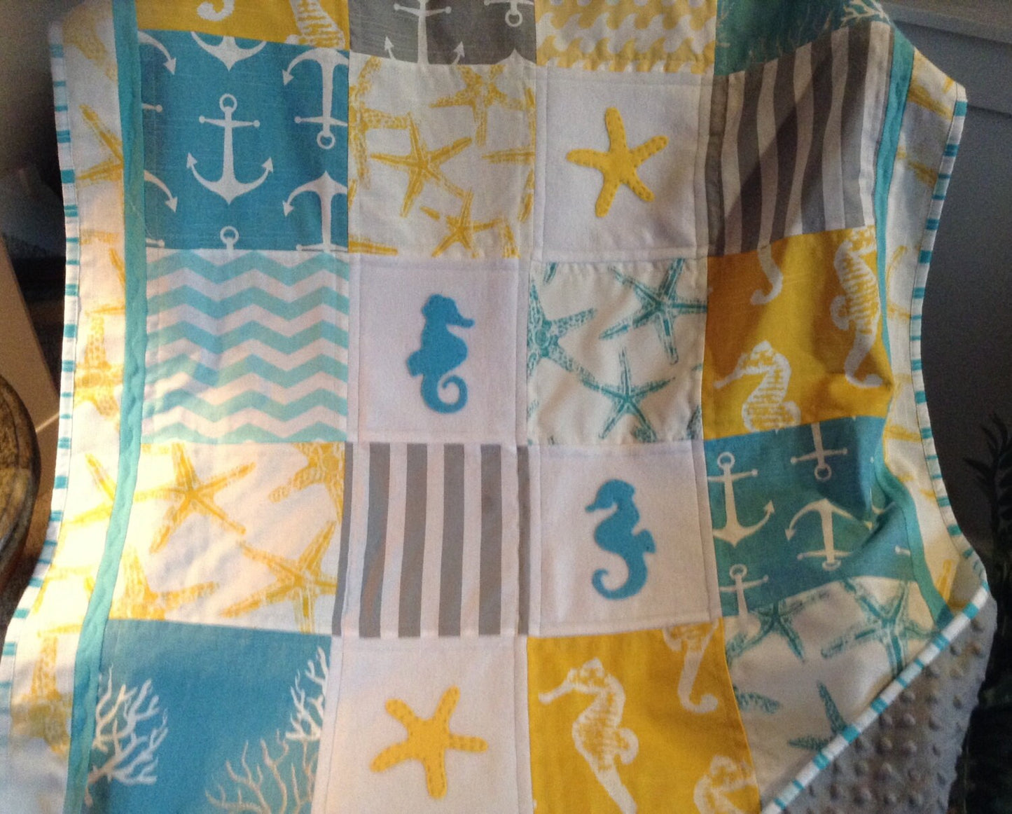 Sunshine quilt/Beach quilt/Seahorse/Starfish/Many size options