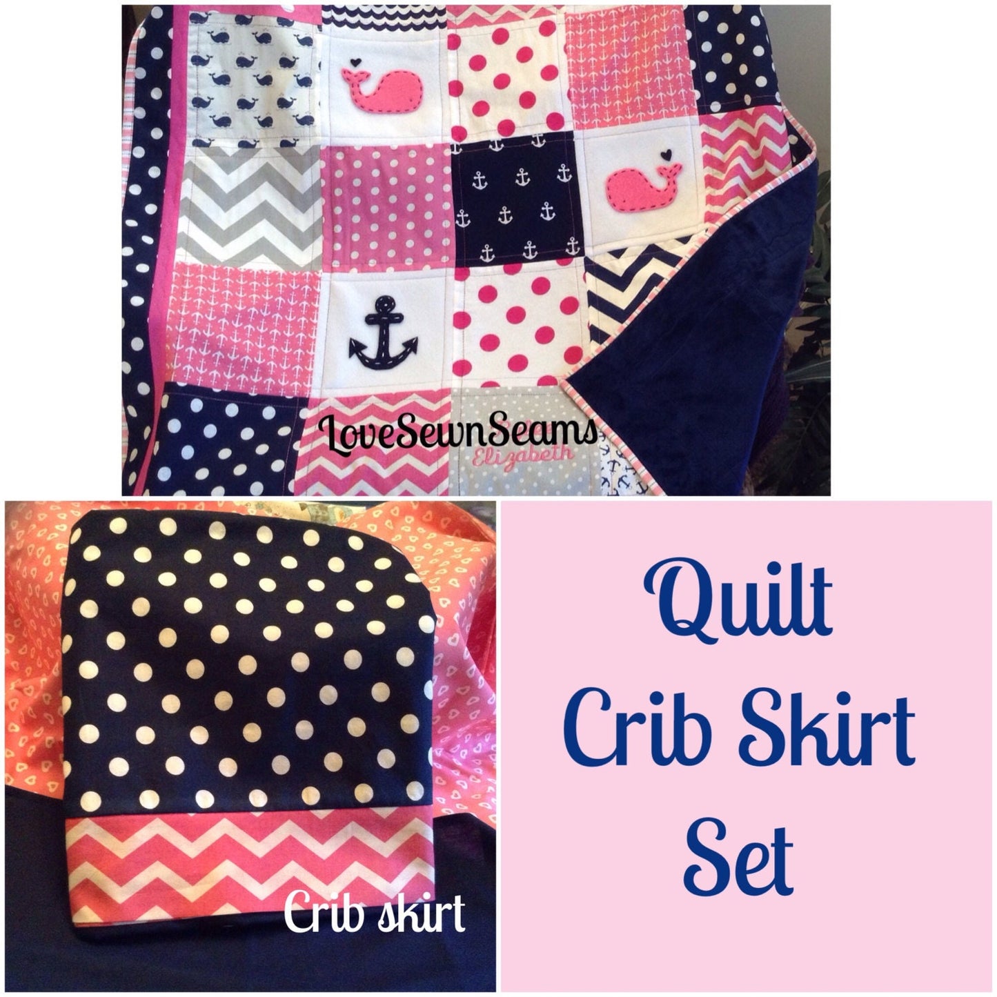 SEA TURTLE Quilt/Sea Turtle Whale Quilt/Sea Turtle Baby Quilt/Sea Turtle Crib bedding/Hot Pink Baby blanket