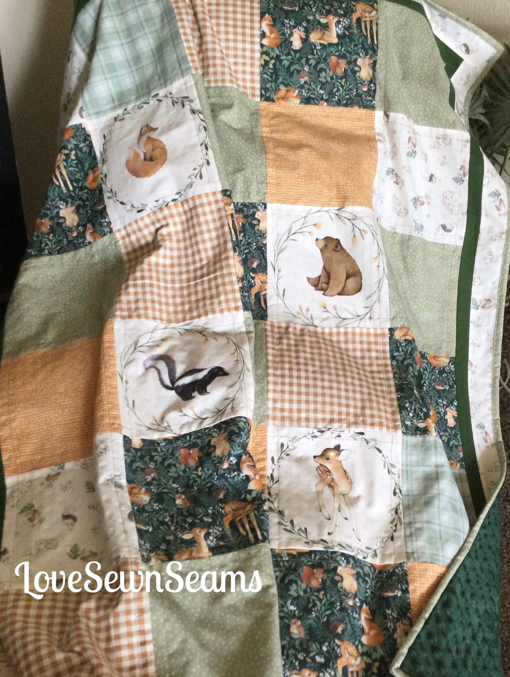 Woodland baby online quilt