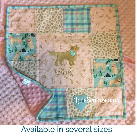 Personalized quilt~Golden Retriever quilt~Your can be customized with your breed