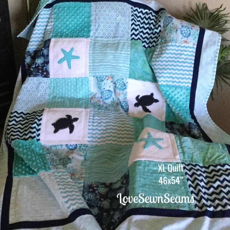 Turtle discount quilt blanket